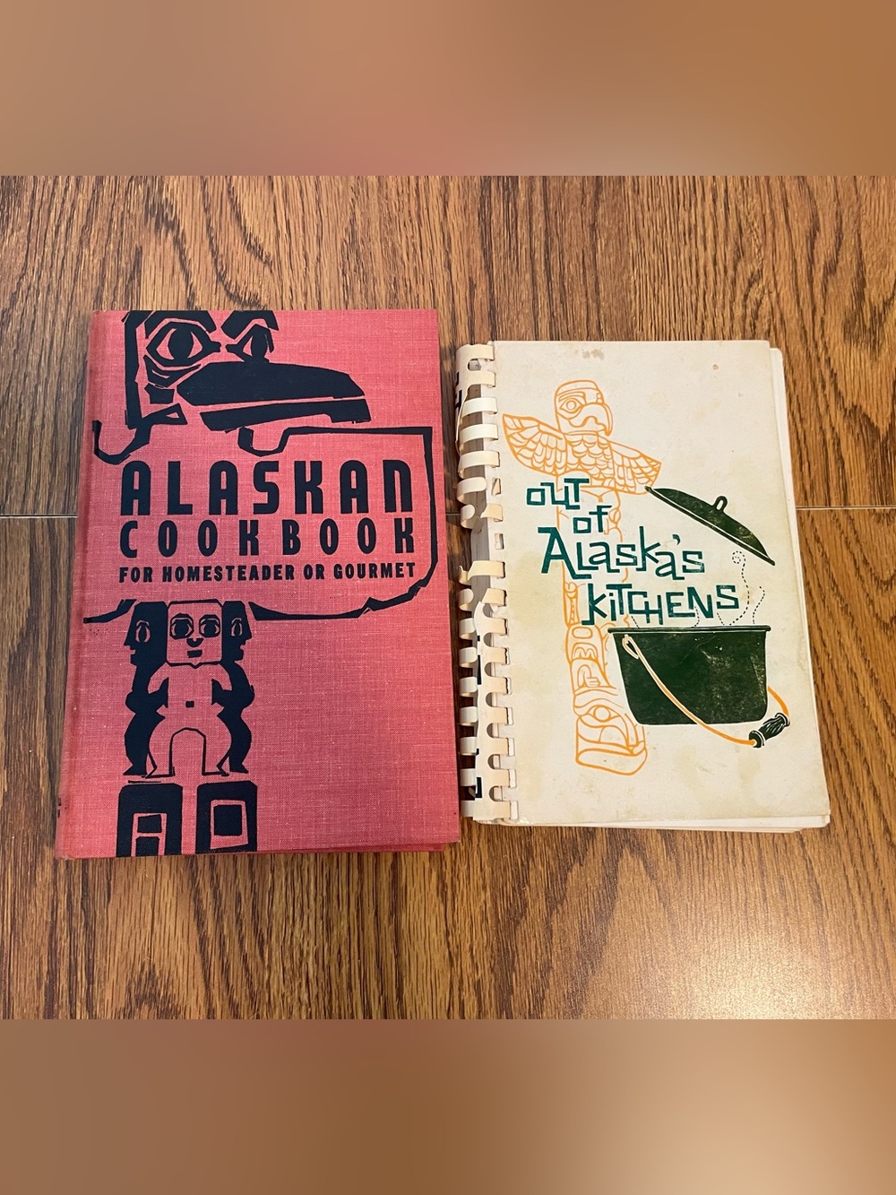 Vintage Alaska Cookbook Lot of 2 Sourdough Salmon Game Recipes Fish 1970s